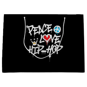 Peace Love Hip Hop Dancing Groot Cadeauzakje