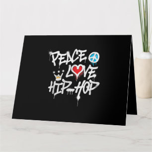 Peace Love Hip Hop Dancing Kaart