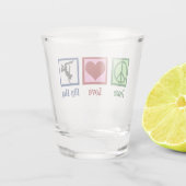 Peace Love Hip Hop Shot Glas (Achterkant)