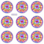 Peace Love Hippie Style Flowers so Cute Sticker (Voorkant)