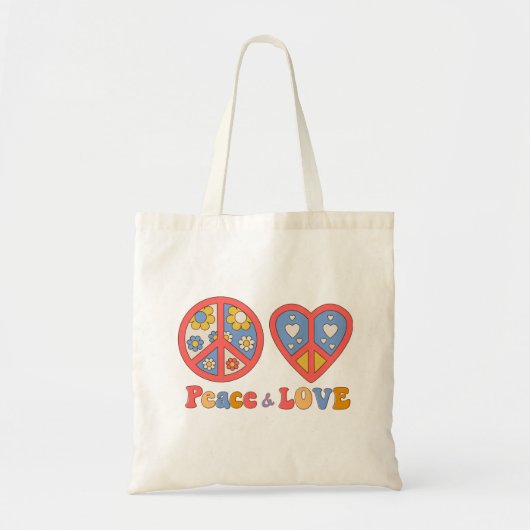 PEACE & LOVE HIPPIE TAS (Voorkant)