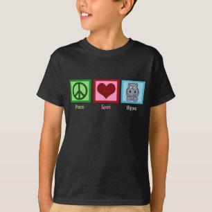 Peace Love Hippos Cute Hippo Kinder T-shirt