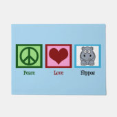Peace Love Hippos Deurmat (Voorkant)