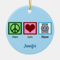 Peace Love Hippos-kerstmis