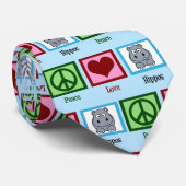 Peace Love Hippos Stropdas (Opgerold)