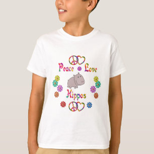PEACE LOVE HIPPOS T-SHIRT