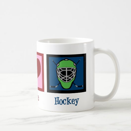 Peace Love Hockey Koffiemok (Rechts)