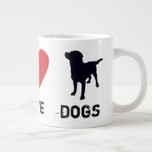 Peace Love-honden Jumbo Beker (Rechts)