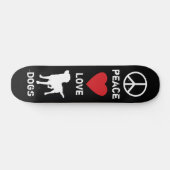 Peace Love-honden Skateboard (Horizontaal)