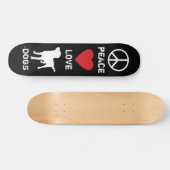 Peace Love-honden Skateboard (Horizontaal)