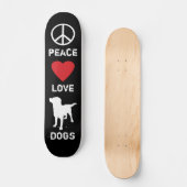 Peace Love-honden Skateboard (Voorkant)