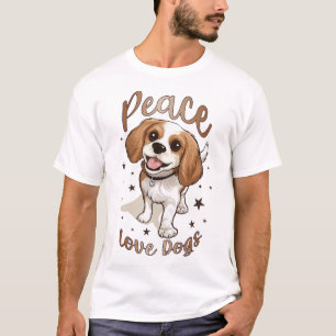 Peace Love-honden T-shirt