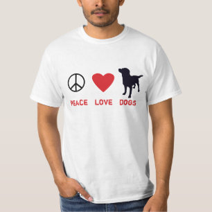 Peace Love-honden T-shirt