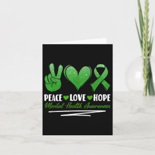 Peace Love Hope Mental Health Awareness Kaart