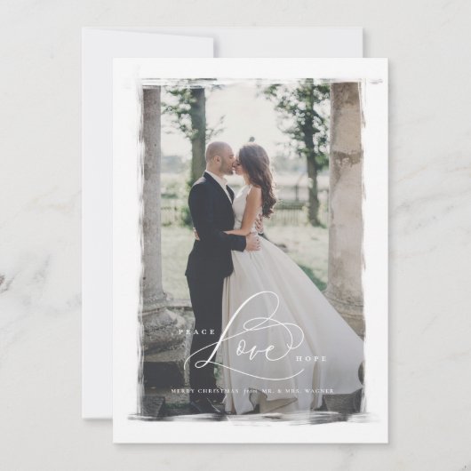 Peace Love Hope Nouvelles Cartes de Noël (Devant)