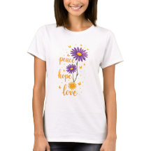 Peace Love Hope T-shirt Inspirerend positiviteit