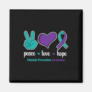 Peace Love Hope - Zelfmoordpreventie Bewustzijnsri Magneet