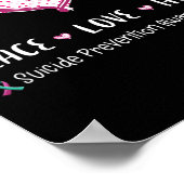 Peace Love hope Zelfmoordpreventie man w Poster (Hoek)