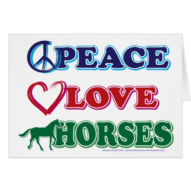 Peace-Love-Horses (Voorkant Horizontaal)
