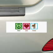 Peace Love Horses Bumpersticker (Op auto)