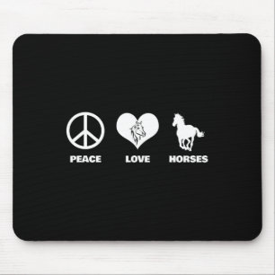 Peace Love Horses Paardrijden Muismat