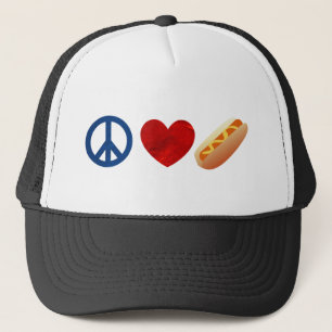Peace Love Hotdog Trucker Pet