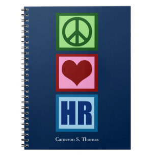 Peace Love HR Personeelsmedewerkers Notitieboek