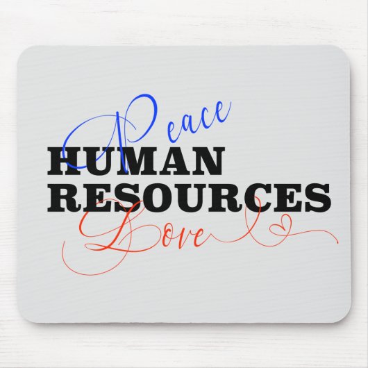 Peace Love Human Resources Muismat (Voorkant)