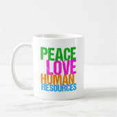 Peace Love Human Resources Office Manager HR Koffiemok (Links)