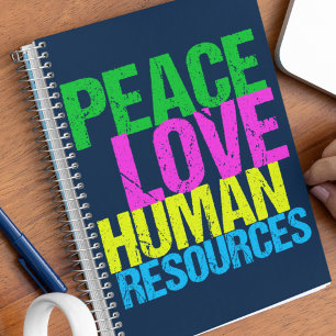 Peace Love Human Resources Office Manager HR Notitieboek