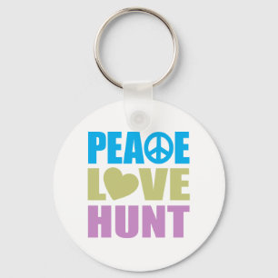 Peace Love Hunt Sleutelhanger