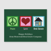 Peace Love Immobilier Custom Christmas Magnet (Devant)