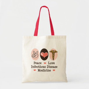 Peace Love Infectious Disease Medicinal Canvas tas