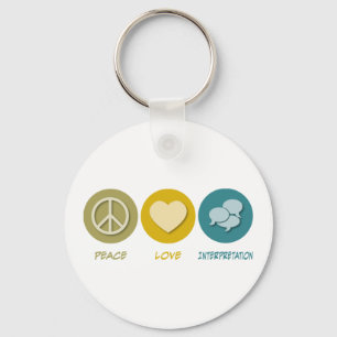 Peace Love Interpretation Sleutelhanger