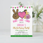 Peace Love Invitation de la fête (Debout devant)