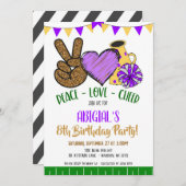 Peace Love Invitation de la fête (Devant / Derrière)