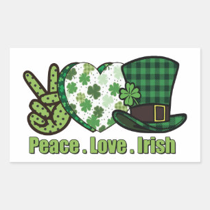 Peace Love Irish Stickers - voor dagelijks gebruik