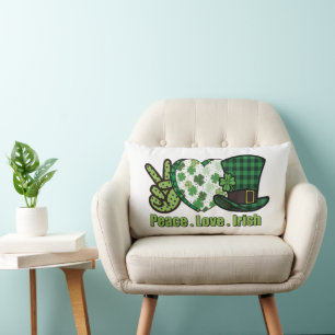 Peace Love Irish Throw Oreiller - Cosy & élégant