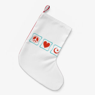 Peace Love Islam Squares Kleine Kerstsok