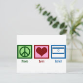 Peace Love Israel Briefkaart (Staand voorkant)
