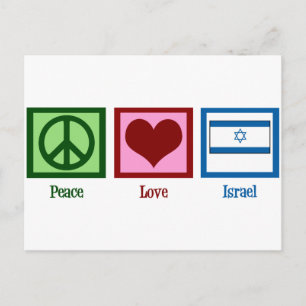 Peace Love Israel Briefkaart