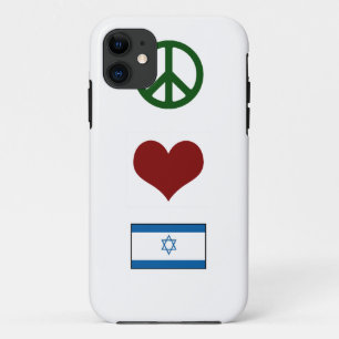 Peace Love Israel iPhone 11 Hoesje