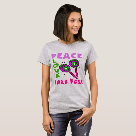 Peace Love Jazz Fest T-shirt (Voorkant volledig)