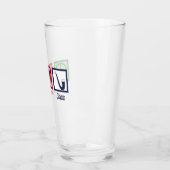 Peace Love Jazz Music Saxophone Glas (Links)