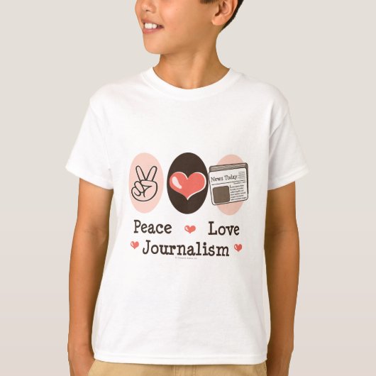 Peace Love Journalism Kinder Sweatshirt (Voorkant)