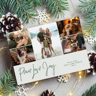 "Peace Love Joy" 5 Fotogalerij Feestdagenkaart