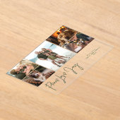 "Peace Love Joy" 5 Fotogalerij Kerstmis Acryl Uitnodigingen (Laagn)