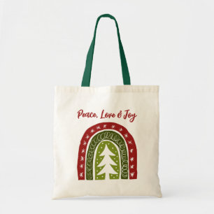 Peace love joy boho arbre de Noël design sac fourr