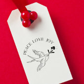 Peace Love Joy Christmas Snow Tattoo Vogelbessen Rubberstempel