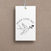 Peace Love Joy Christmas Snow Tattoo Vogelbessen Rubberstempel